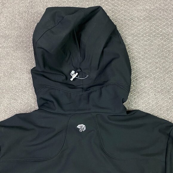 Mountain Hardwear Jacket Women's Large Black Hooded Fleece Lined - Picture 5 of 15